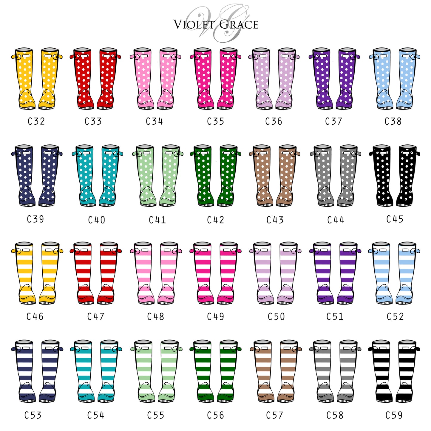 Personalised Family Welly Boot Print