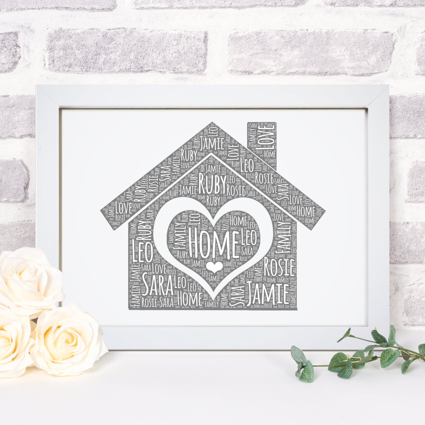 Personalised Home Word Art Print