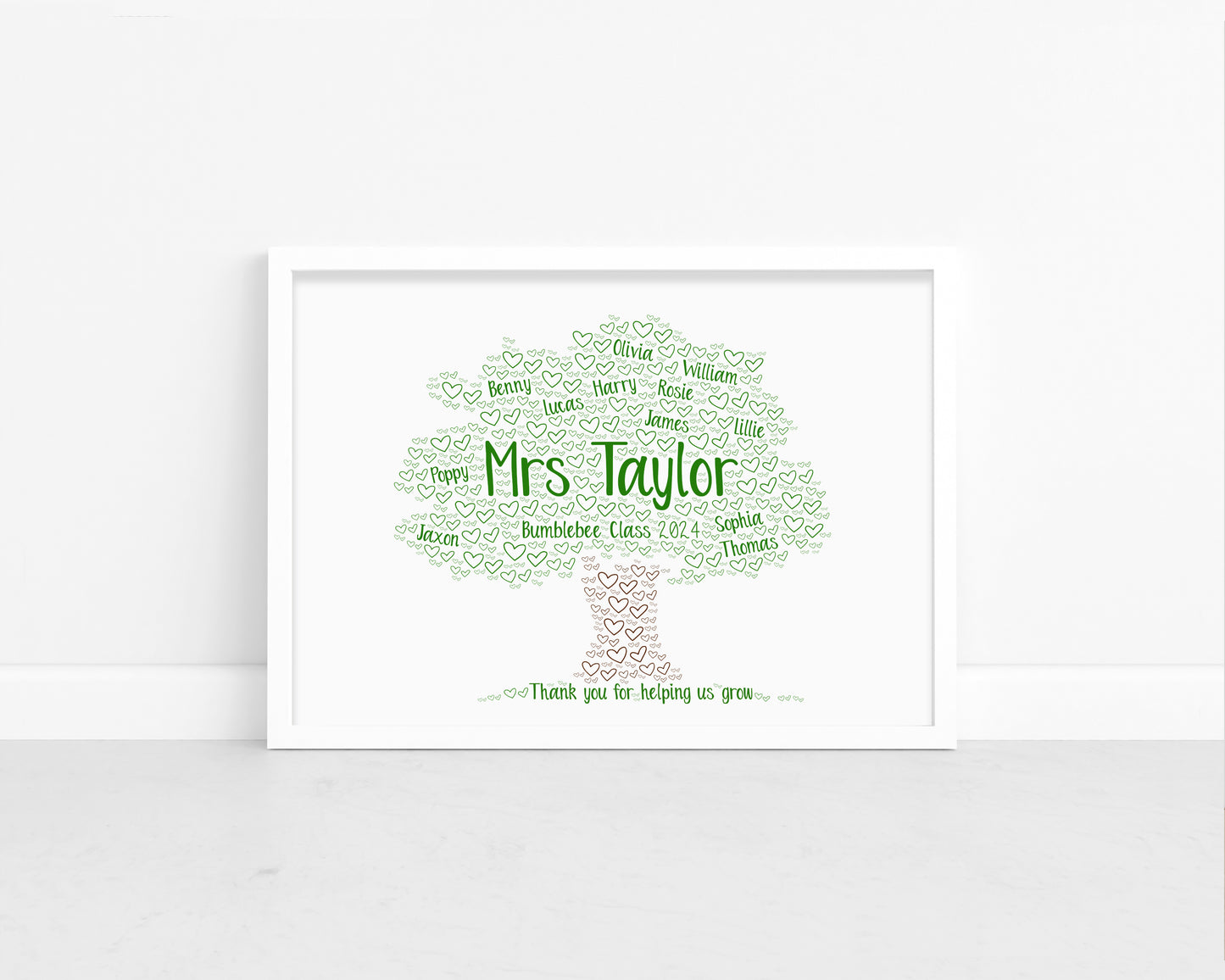 Personalised Tree Word Art Print