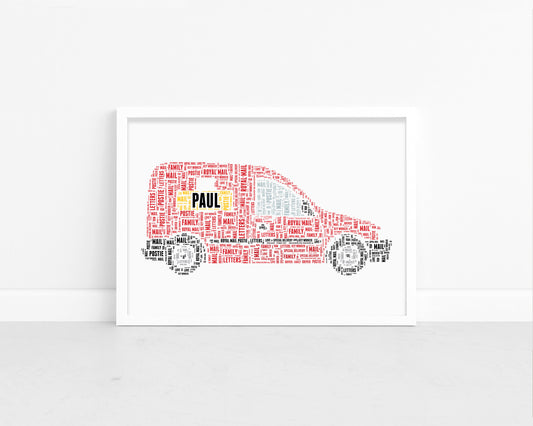 Personalised Post Van Print