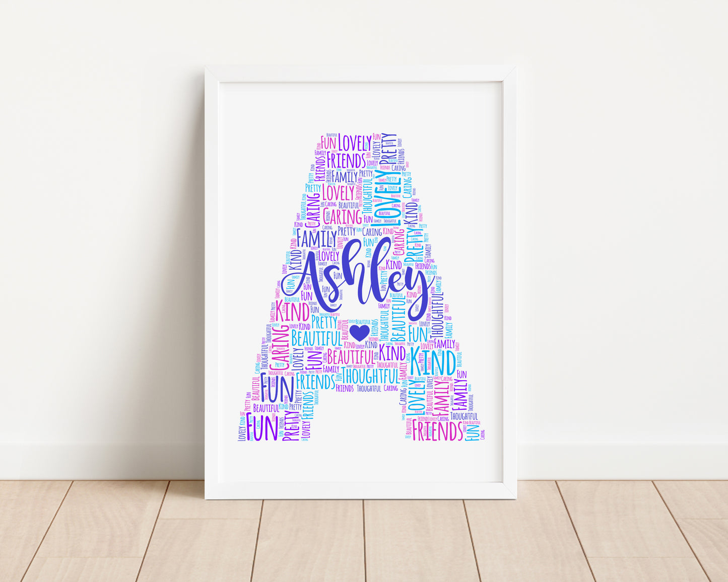 Personalised Letter Name Initial Word Art Print