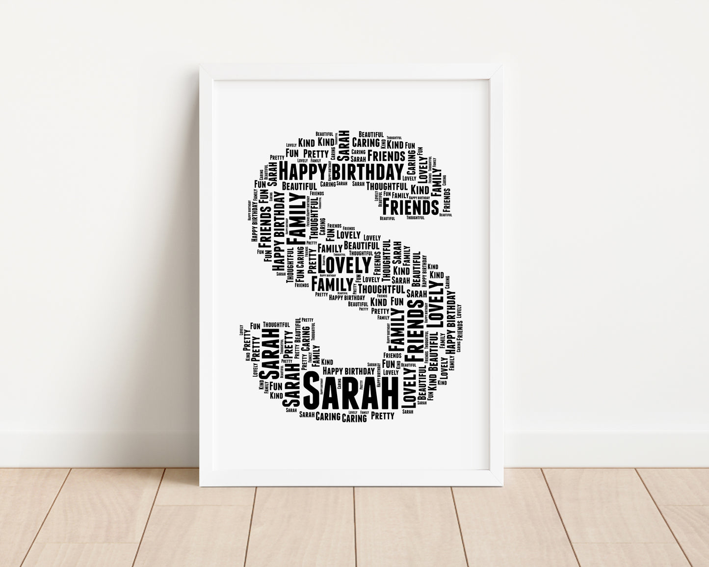 Personalised Letter Name Initial Word Art Print