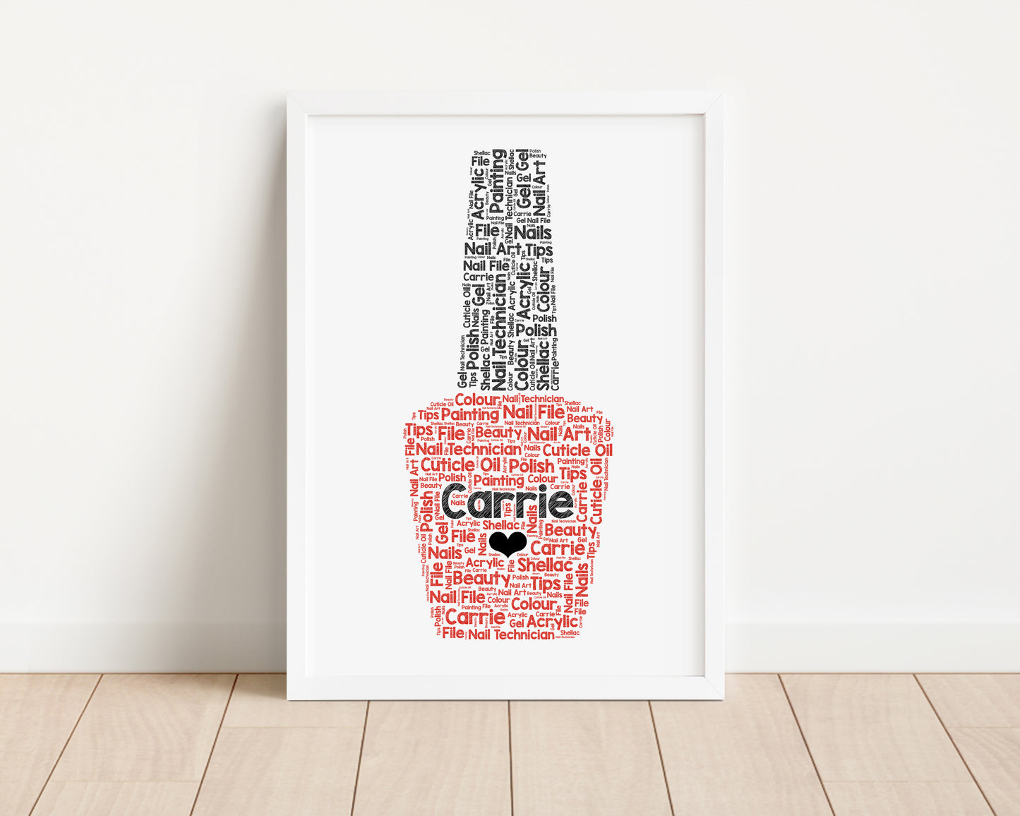 Personalised Nail Polish Word Art Print