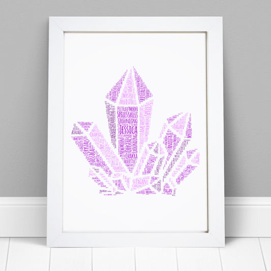 Personalised Crystal Word Art Print