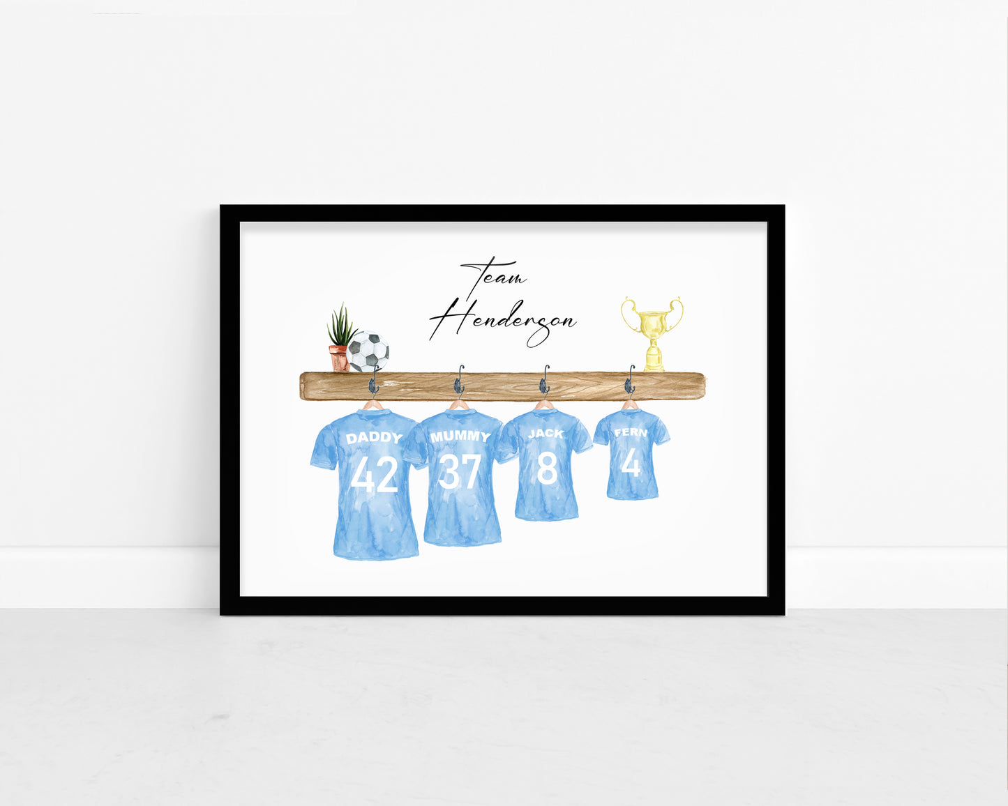 Personalised Family Football Shirt Print