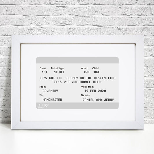 Personalised Train Ticket Print