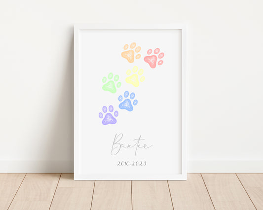 Personalised Pet Paw Print