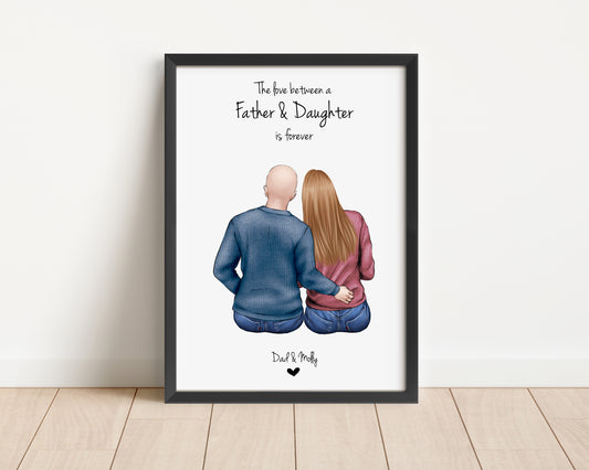 Personalised Father & Daughter Print