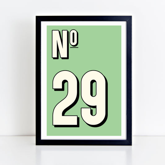 Personalised House Number Print