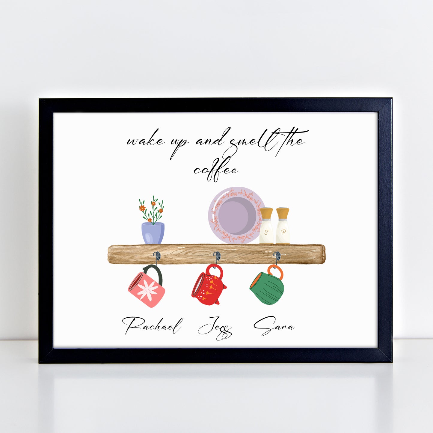 Personalised Coffee Cup Family Print