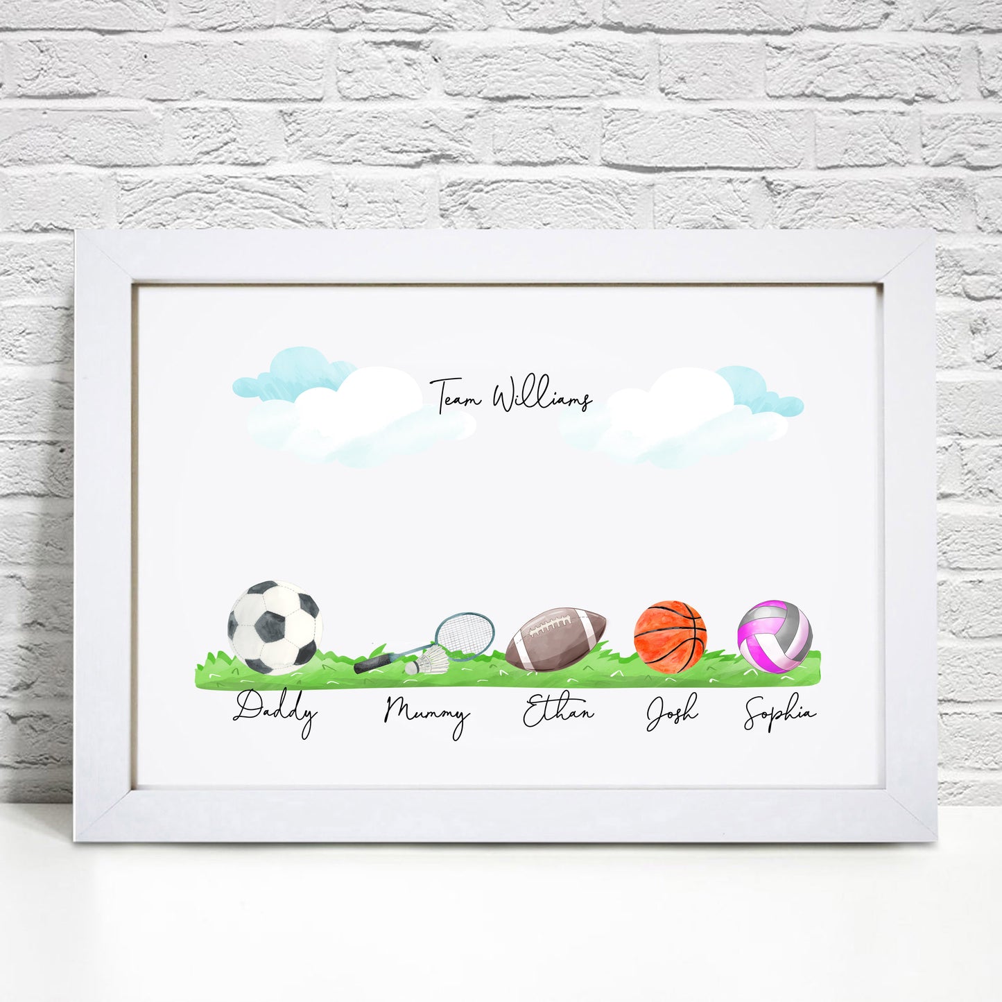 Personalised Family Sports Print