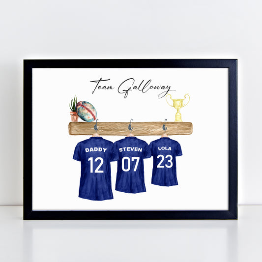 Personalised Family Rugby Shirt Print