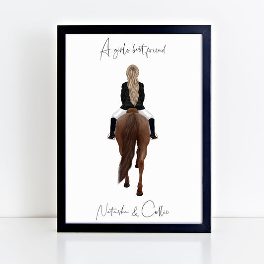 Personalised Horse Rider Print