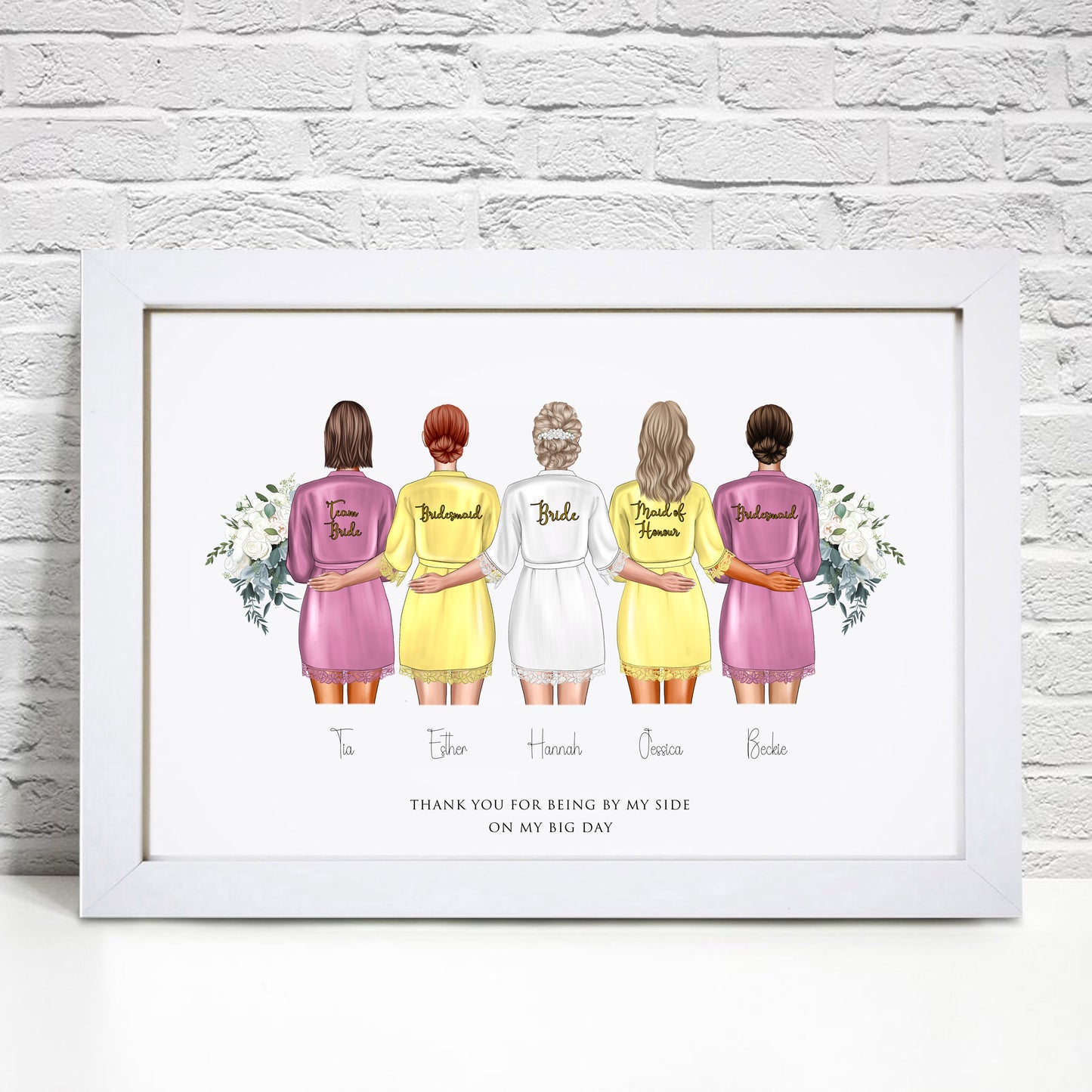 Personalised Bridal Party Group Print