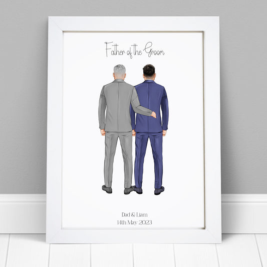 Personalised Groom & Father of the Groom Print