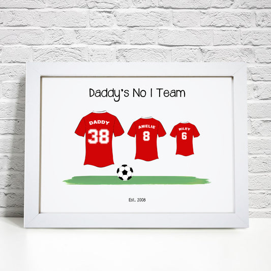 Personalised Family Football Shirt Print