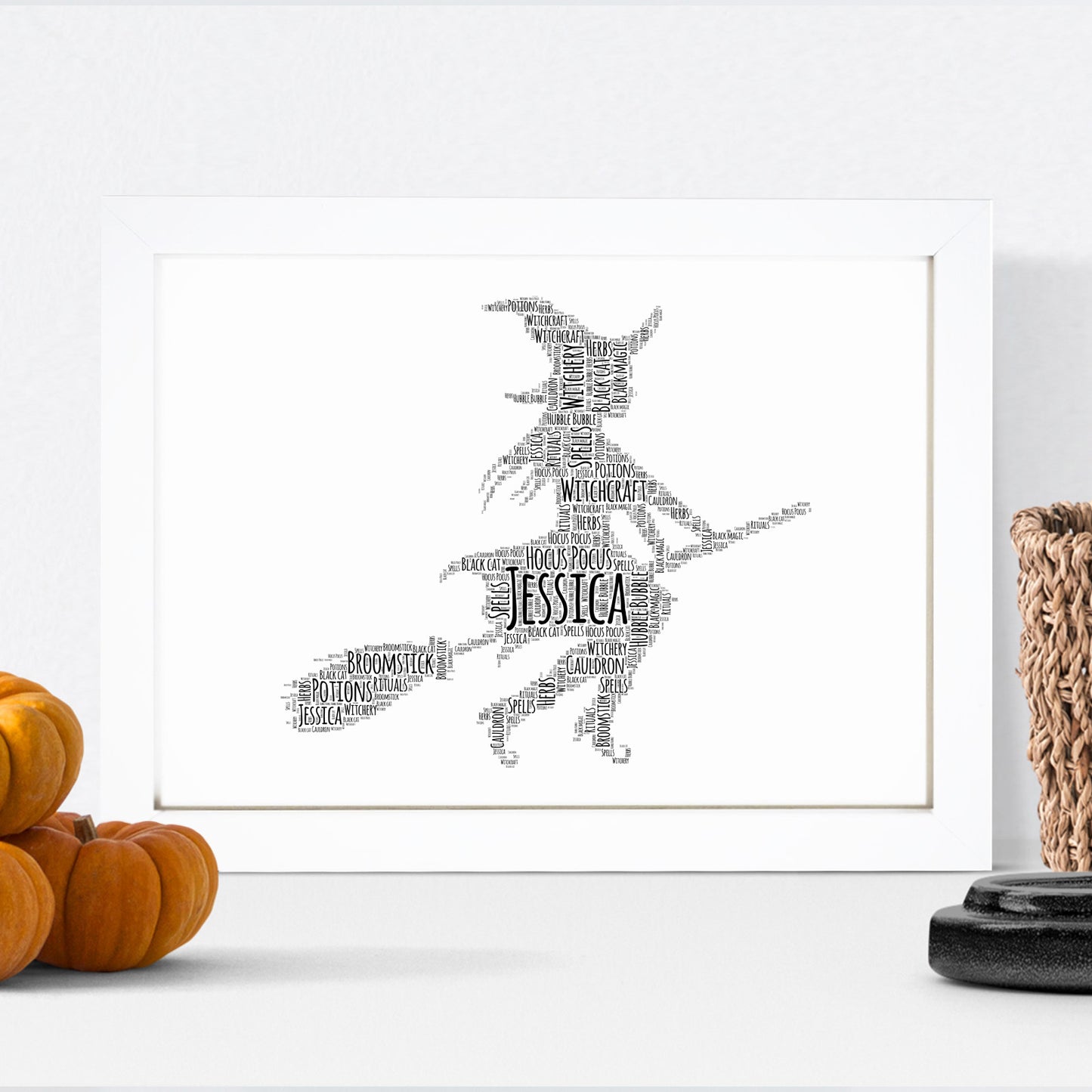 Personalised Witch Word Art Print