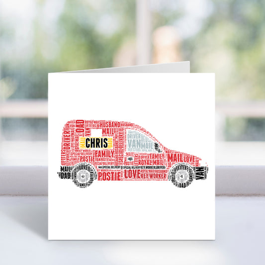 Personalised Post Van Card