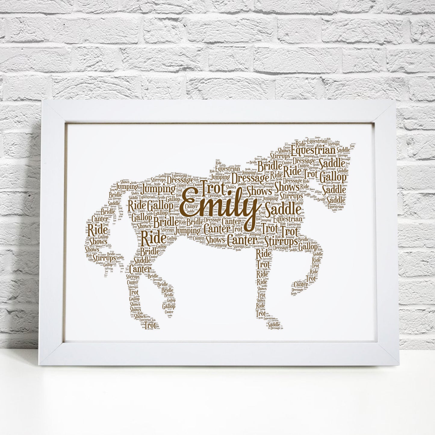 Personalised Horse Word Art Print
