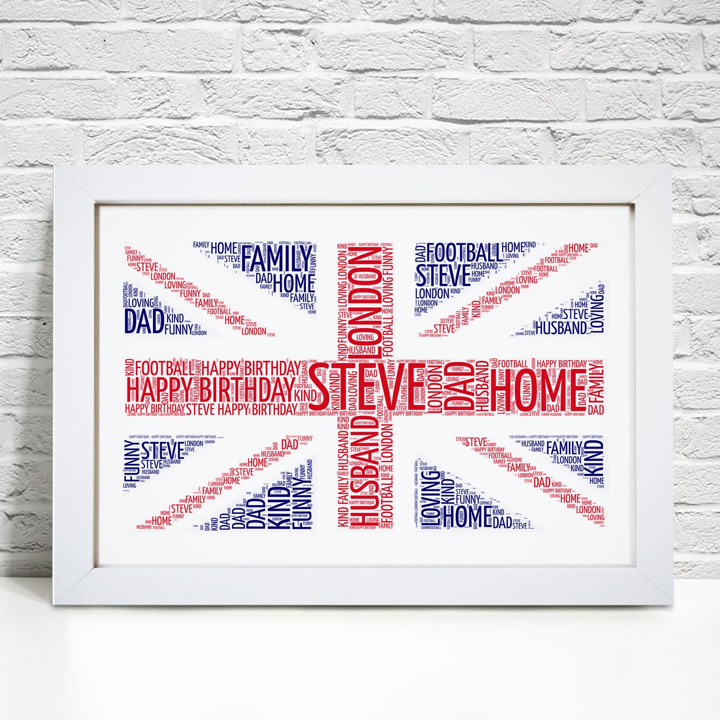 Personalised London Flag Word Art Print