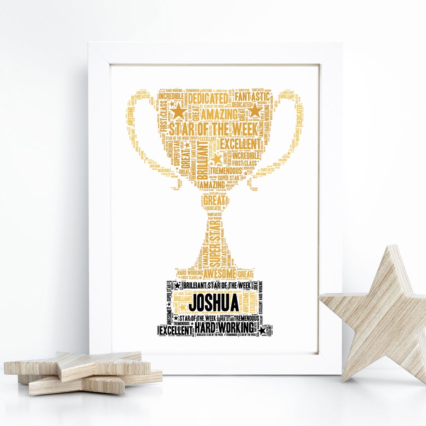 Personalised Trophy Word Art Print