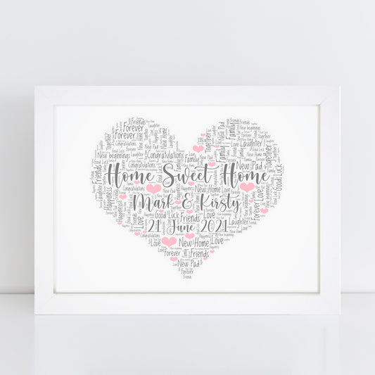 Personalised New Home Word Art Print