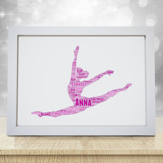 Personalised Gymnast Word Art Print
