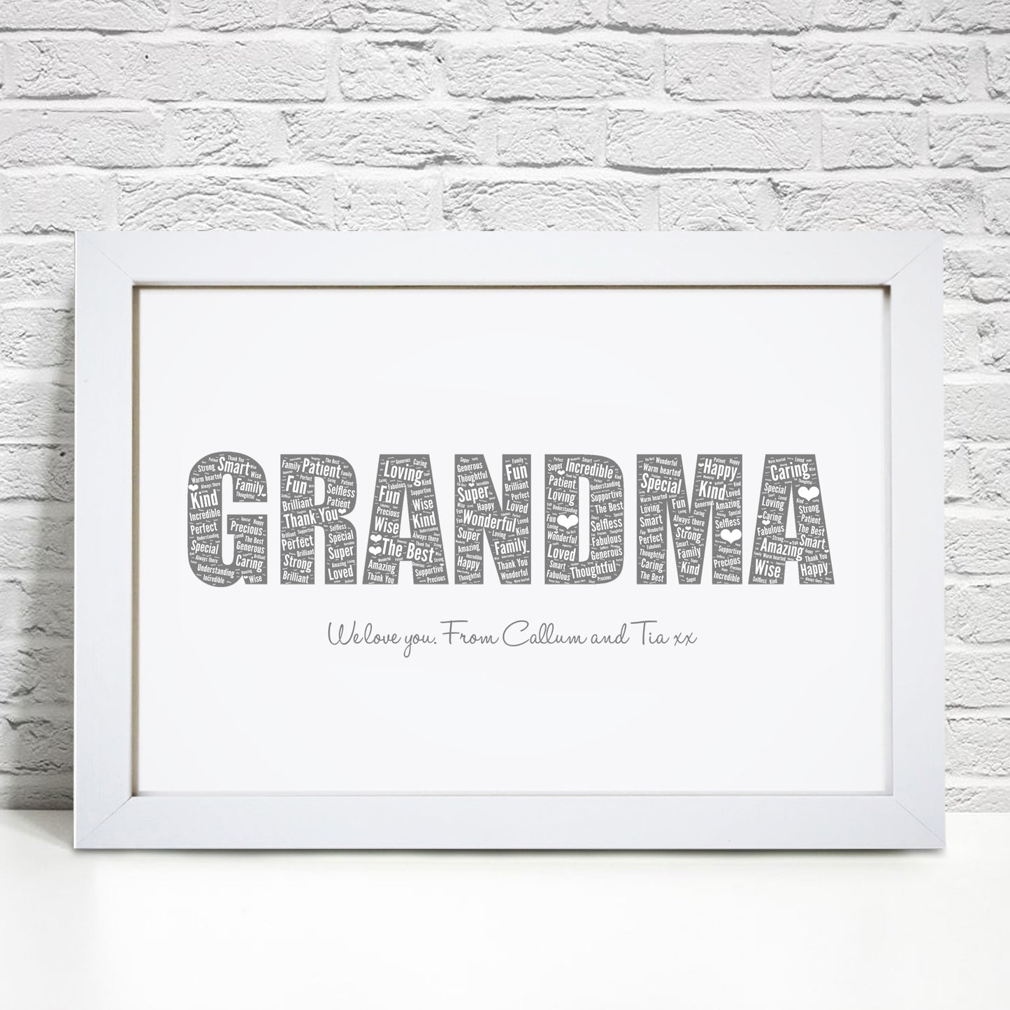 Personalised Grandmother Word Art Print