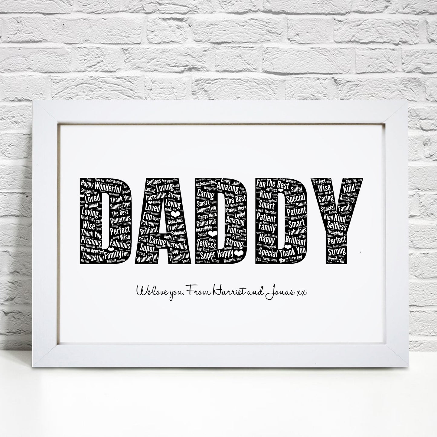 Personalised Daddy Word Art Print