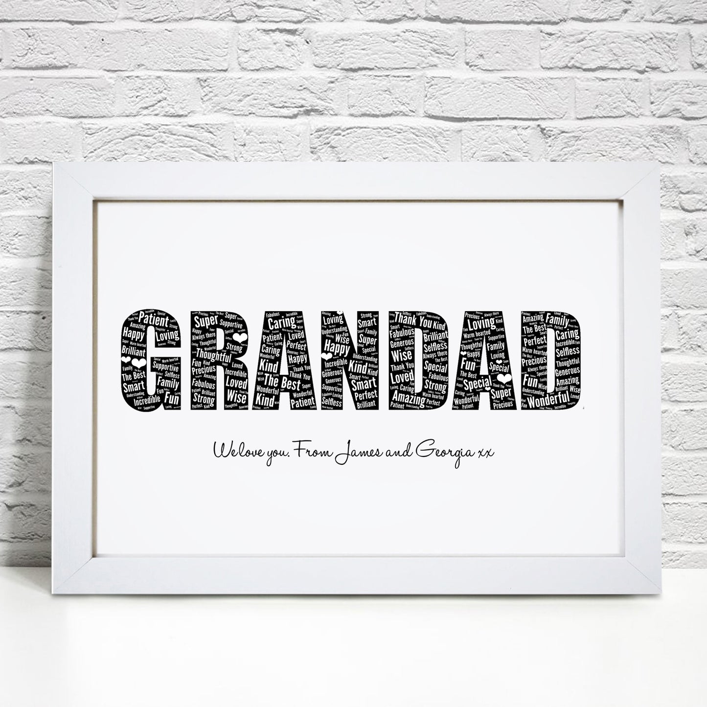 Personalised Grandad Word Art Print