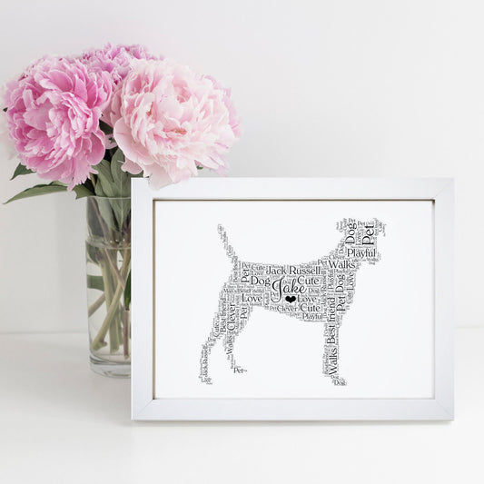 Personalised Jack Russell Word Art Print