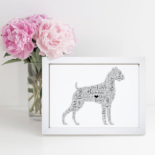 Personalised Boxer Word Art Print