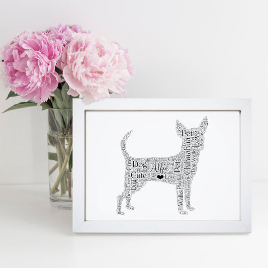 Personalised Chihuahua Word Art Print