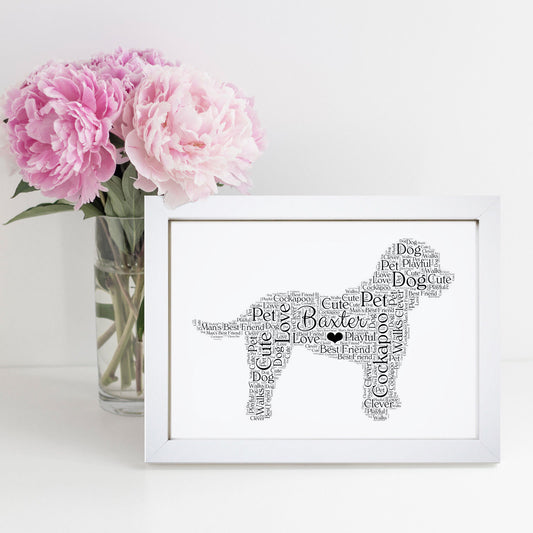 Personalised Cockapoo Word Art Print