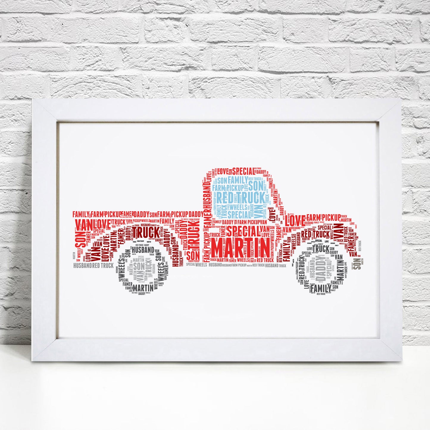 Personalised Farmer Pickup Truck Print
