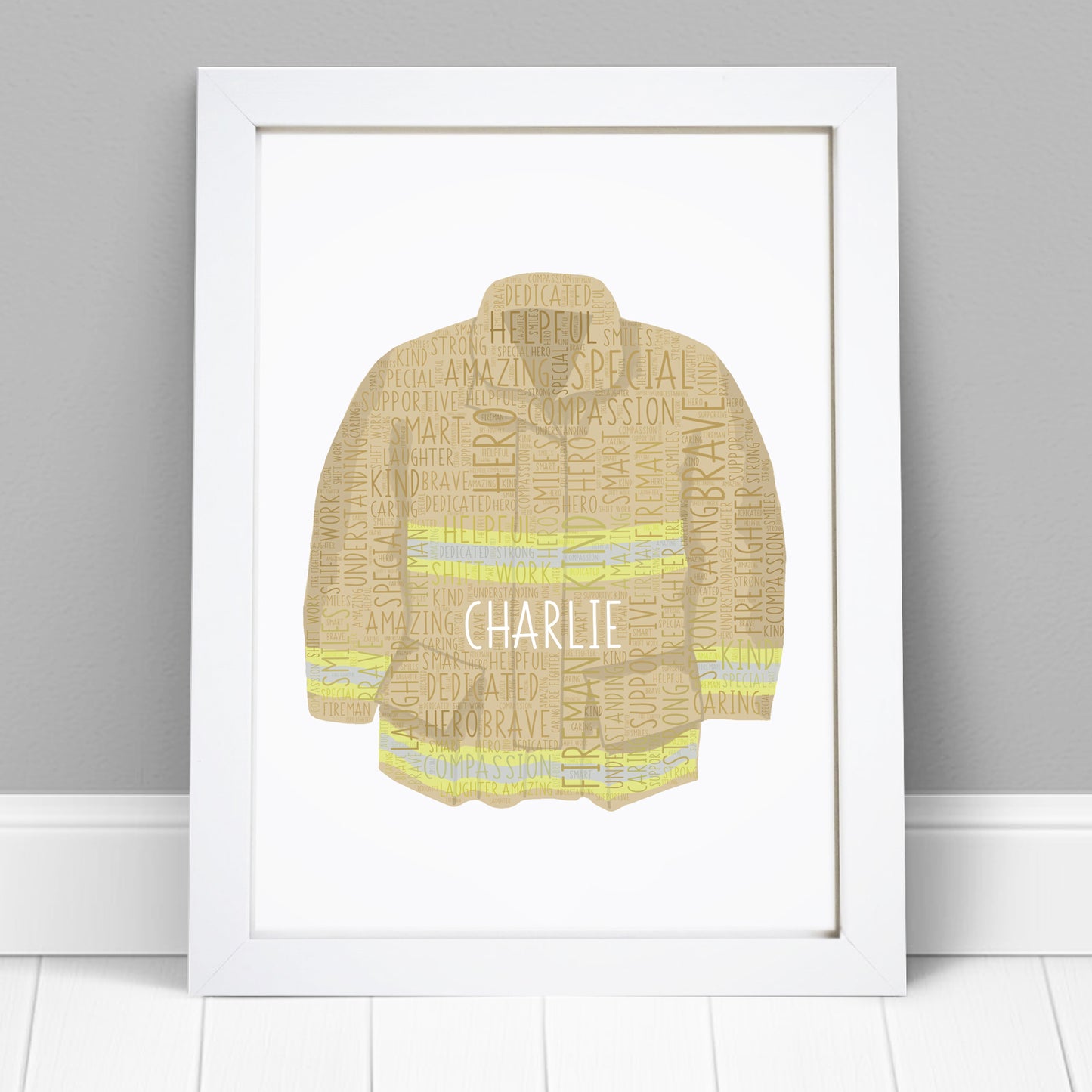 Personalised Fire Fighter Uniform Print