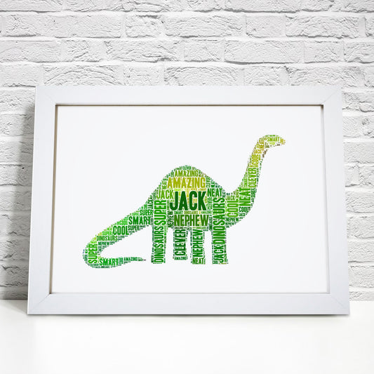 Personalised Dinosaur Word Art Print