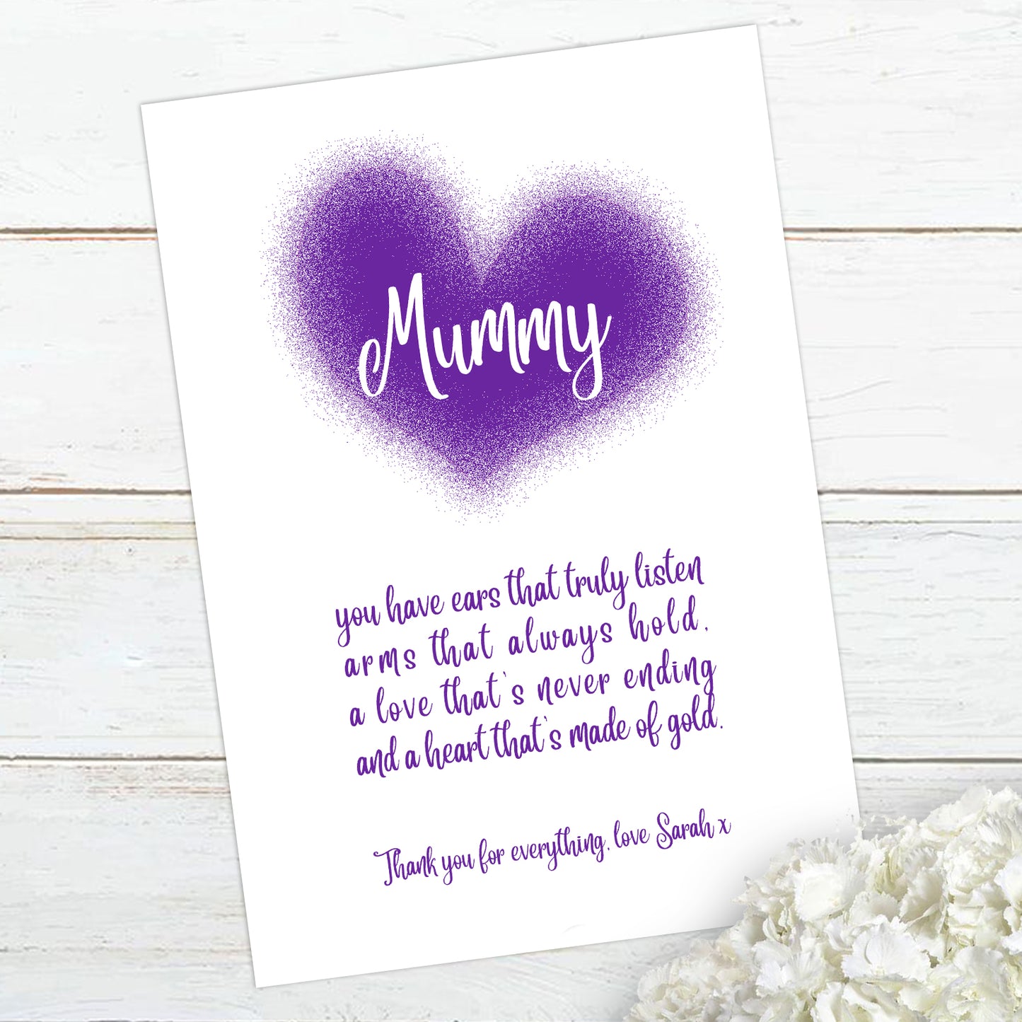 Personalised Like A Mum Heart Print