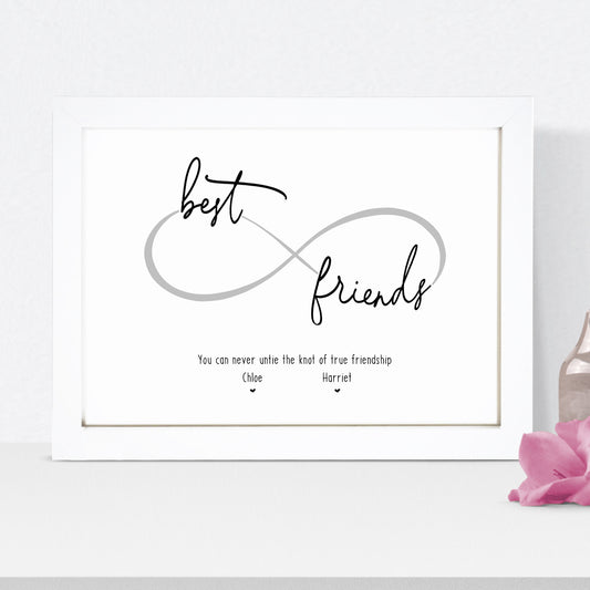Personalised Best Friends Infinity Print