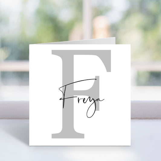 Personalised Initial Card