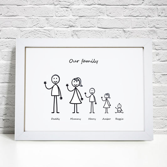Personalised My Stick Family Print