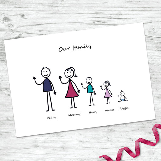 Personalised My Stick Family Print