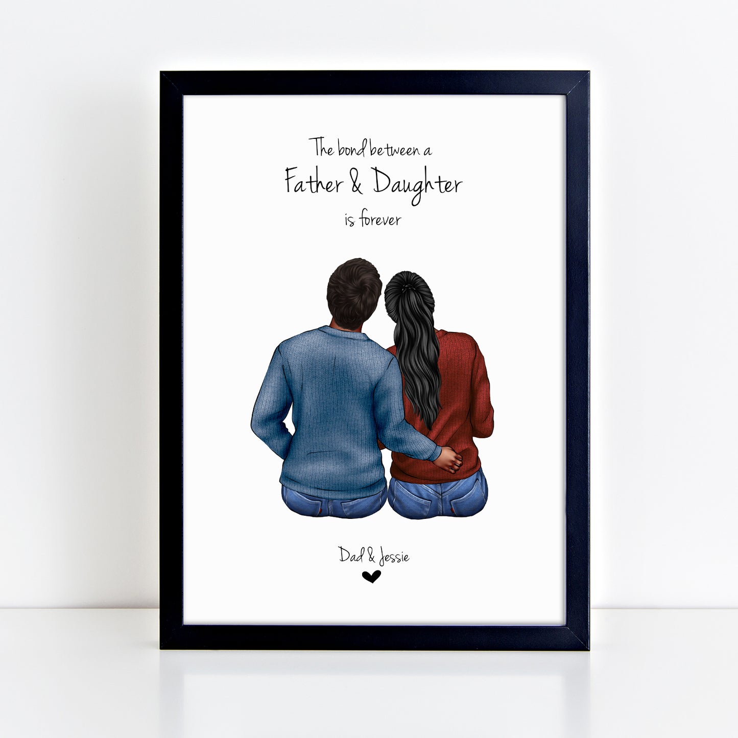 Personalised Father & Daughter Print