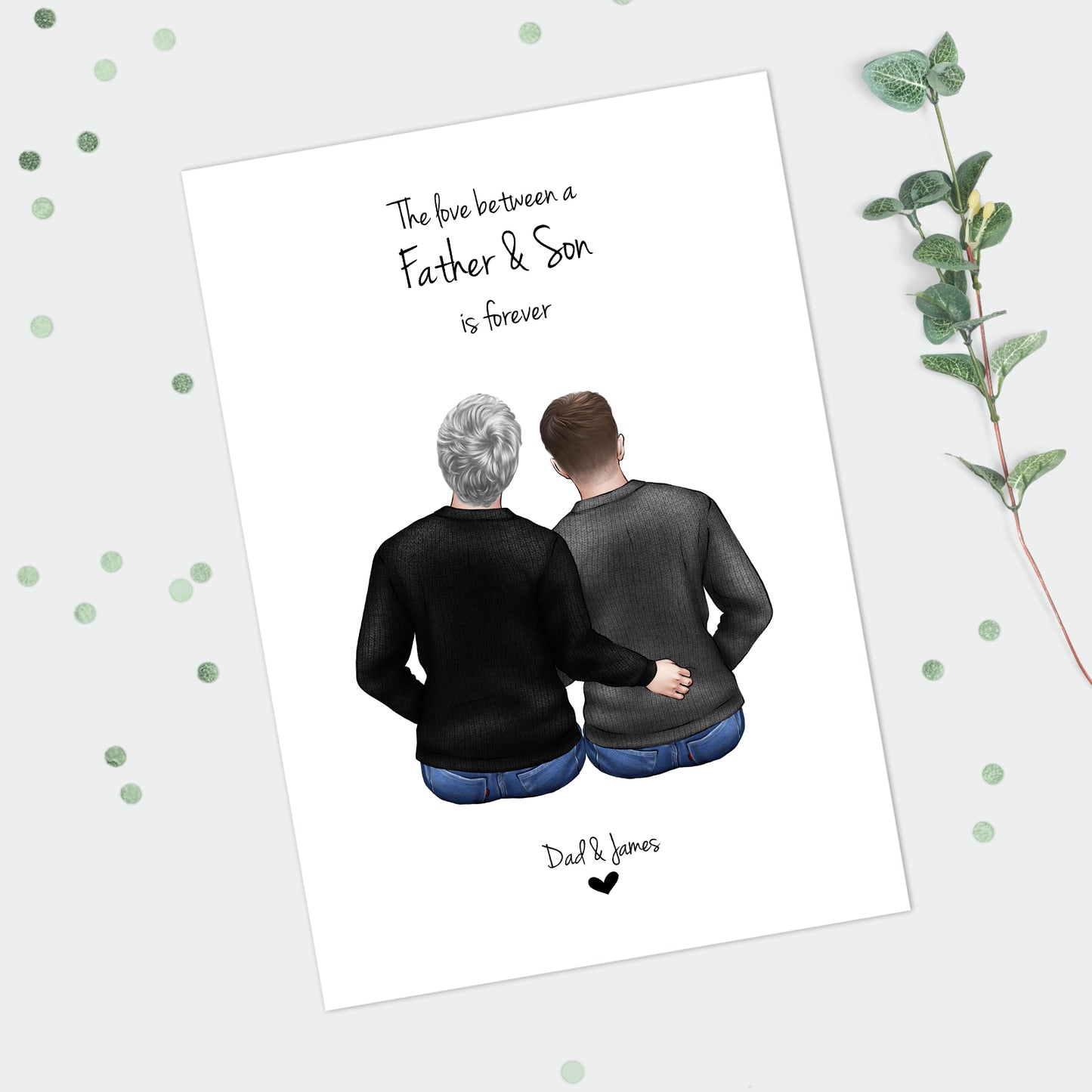 Personalised Father & Son Print