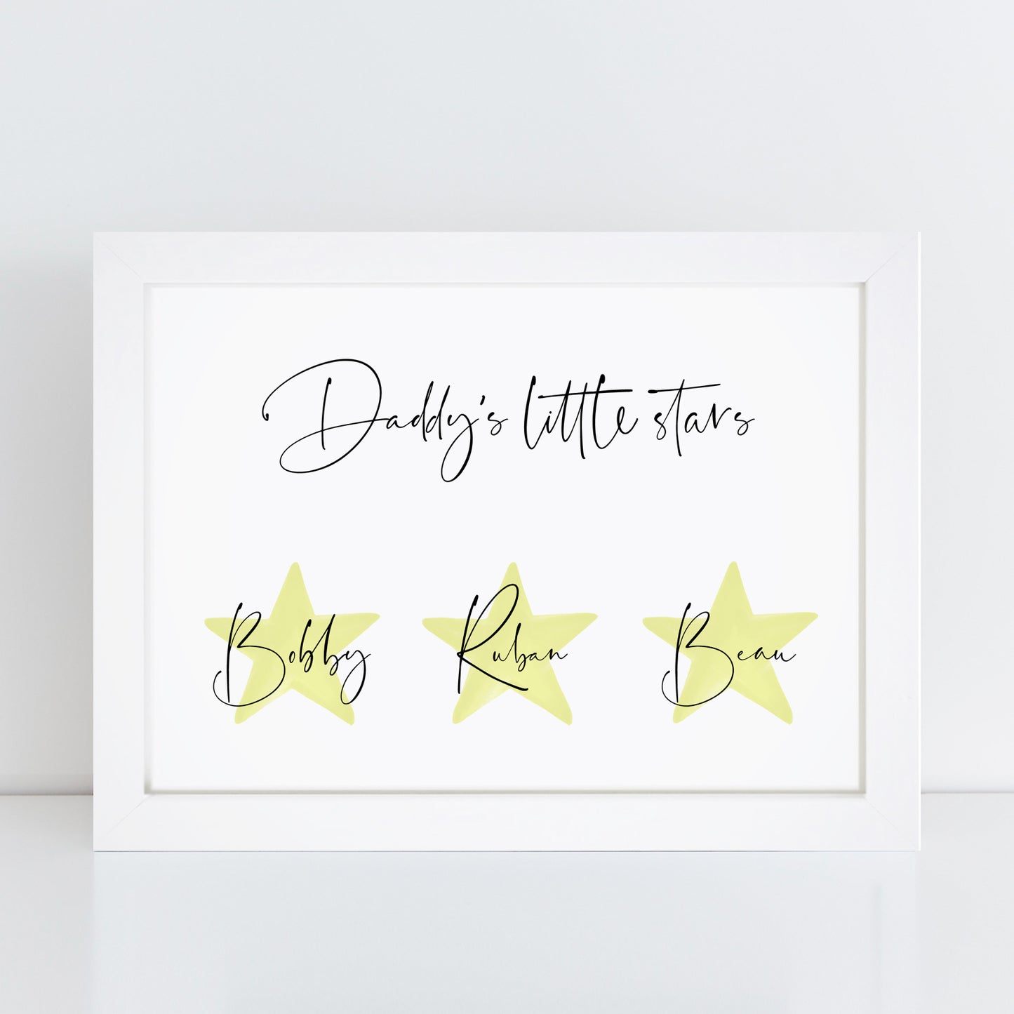 Personalised Daddy's Little Stars Print