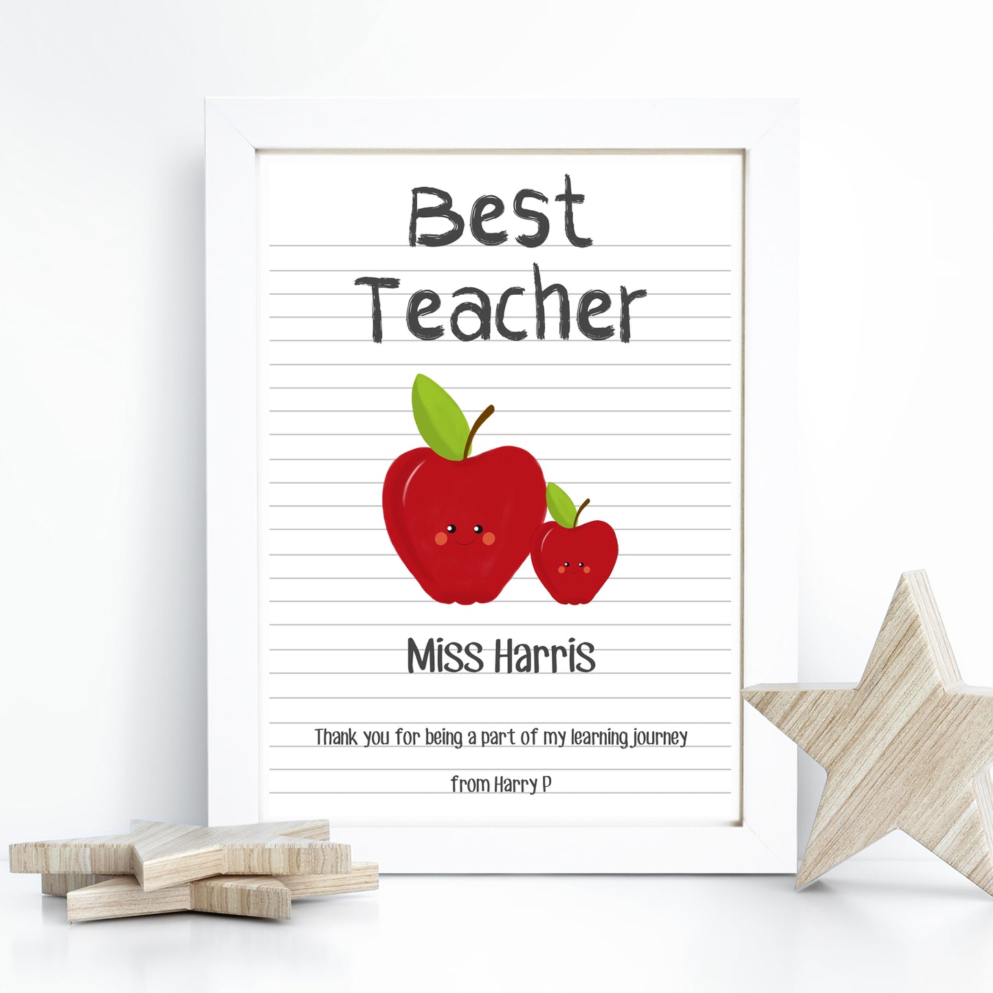 Personalised Best Teacher Print