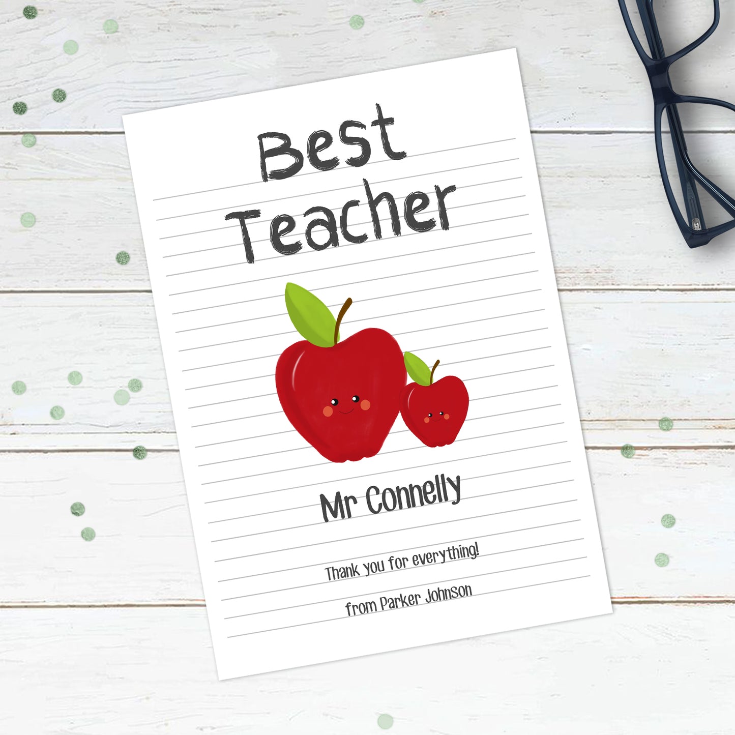Personalised Best Teacher Print