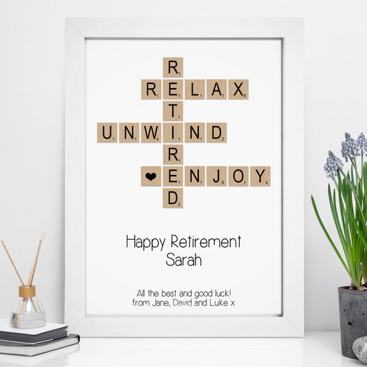 Personalised Scrabble Retired Print