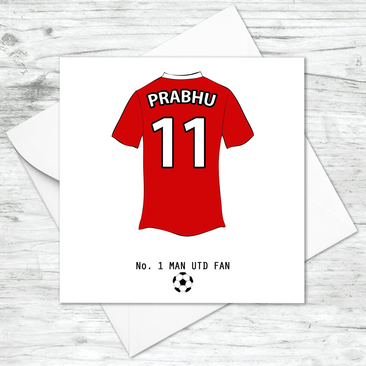 Personalised Football Shirt Card