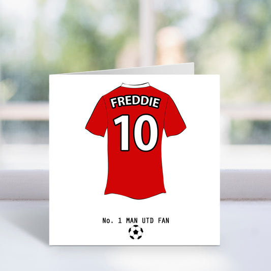 Personalised Football Shirt Card